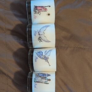 Lily Inspirational White Candle Set with Designs- Advent